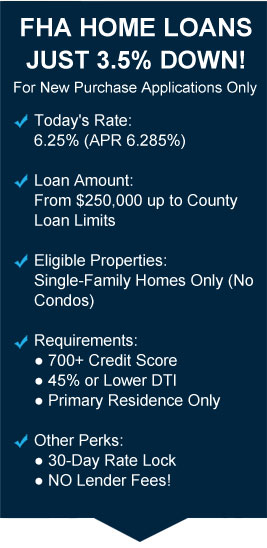 FHA Home Loans Just 3.5% Down!