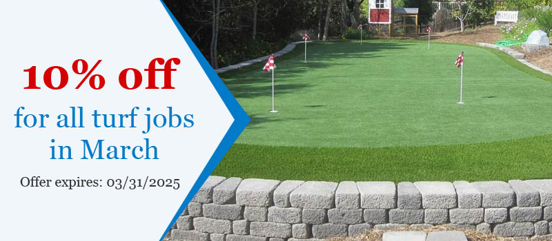 10% off for all turf jobs in March